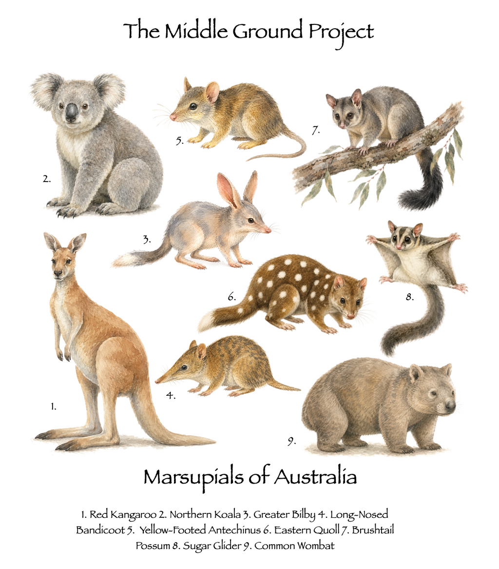 Marsupials of Australia Tee