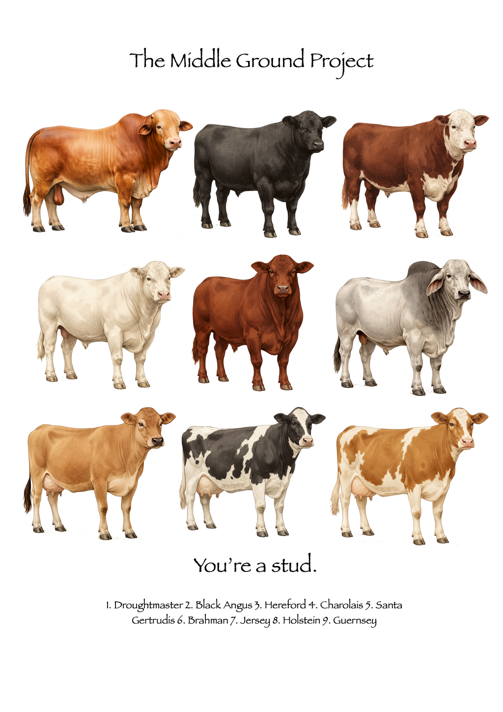 You're A Stud Cattle Tee